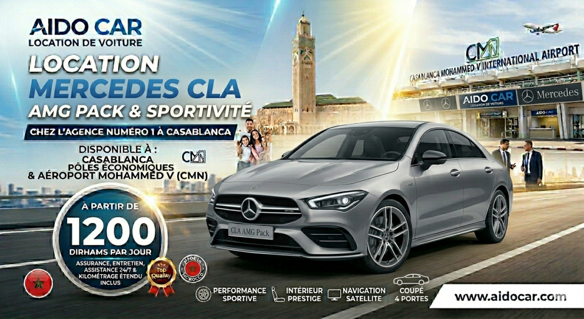 location voiture de luxe casablanca mercedes cla aeroport